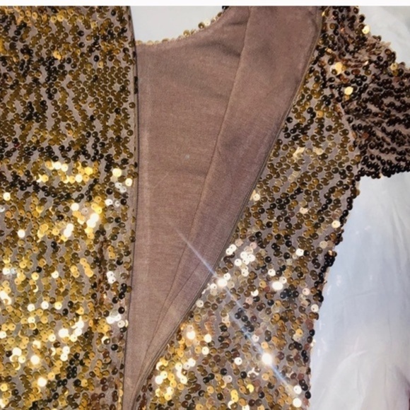 Sequined French Connection dress was Worn good condition one size Fits US 8/10 - Picture 3 of 12